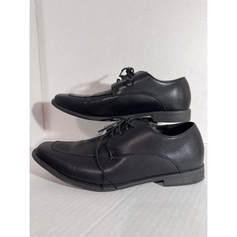 Vangelo Mens Black Square Toe Lace Up Oxford Dress Shoes Size 11.5 M